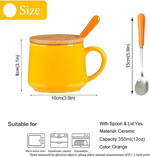 Miniatura 7 de BigNoseDeer Taza de café de cerámica Kawaii Fox con diseño de zorro 3D en el interior, con tapa y cuchara, regalos de cumpleaños, regalos lindos