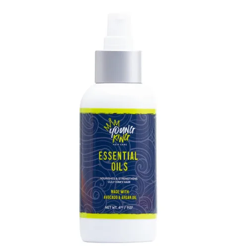 YOUNG KING HAIR CARE Aceites esenciales para niños | Nutre y fortalece los rizos naturales | A base de plantas y sin daños | 4 onzas