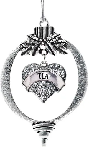 Miniatura 53 de Inspired Silver - Red Merry - Adorno de Navidad plateado - Adorno de árbol de Navidad con dije de corazón con circonita cúbica - Decoración colgante