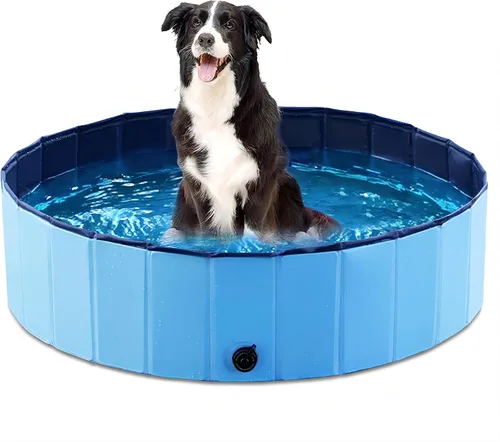 Miniatura 27 de Jasonwell Piscina plegable para perros y mascotas, piscina plegable para mascotas, bañera para niños, piscina para cachorros, perros pequeños, Mdf