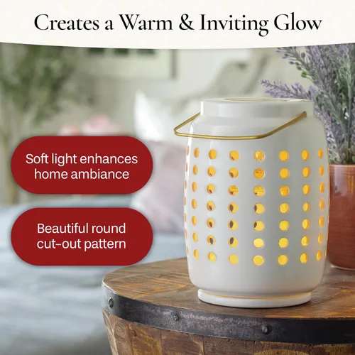 Miniatura 4 de Candle Warmers Calentador de iluminación de toldo Chelsea Lantern: úsalo con cualquier cera derretida