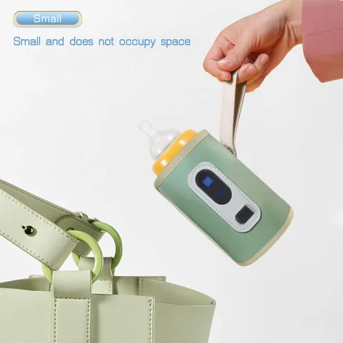 Miniatura 6 de Calentador de leche USB, calentador de biberones portátil con pantalla de temperatura para viajes, camping, calentador de biberones portátil