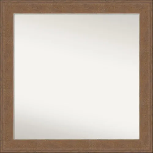 Miniatura 373 de Amanti Art Espejo de baño marrón para sobre el fregadero, 25 x 25 pulgadas, hecho a medida, espejo de tocador cuadrado marrón medio, marco de madera