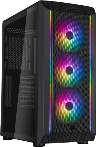 Silverstone Tecnología FARA 511Z Chasis ATX de alto flujo de aire para juegos con excelente potencial de refrigeración, SST-FA511Z-BG