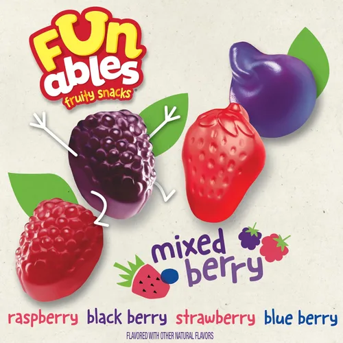 Miniatura 4 de Bocadillos de fruta Funables, bocadillos de bayas mixtas, paquetes de 2.5 onzas (paquete de 48)