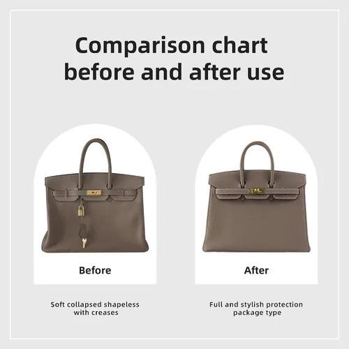 Miniatura 4 de DGAZ Organizador de bolsos suave y sedoso, seda, bolso de lujo en moldeadores de bolsas, para mujer, se adapta a bolsas Birkin25303540