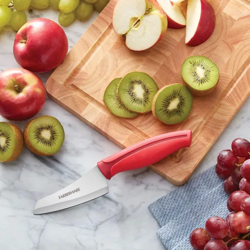 Miniatura 5 de Farberware – Cuchillo Santoku Precise Slice para pelar, 3.5 pulgadas, color rojo