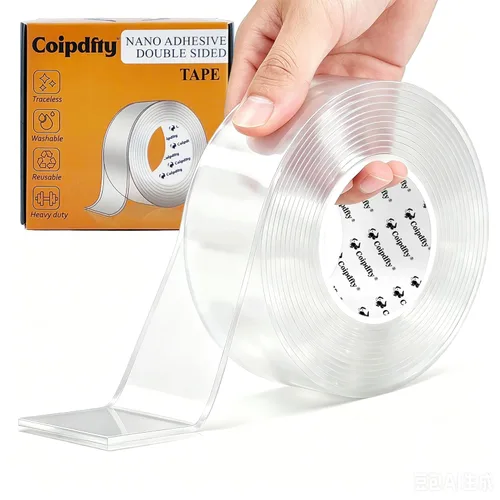 Miniatura 10 de Cinta adhesiva de doble cara para paredes, soporte de cinta extraíble para pósteres, cinta adhesiva resistente para colgar en la pared, cinta 4