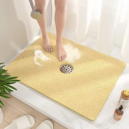 Miniatura 23 de HITSLAM - Tapete cuadrado para ducha, de 24 x 24 pulgadas, tapete de baño antideslizante para bañera, tapetes de baño de alcachofa de PVC suave