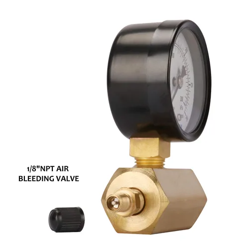 Miniatura 9 de MEASUREMAN Conjunto de medidor de presión de gas de latón de 2", conexión FNPT de 3/4", 0-30 psi/kpa, +/-3-2-3% de precisión