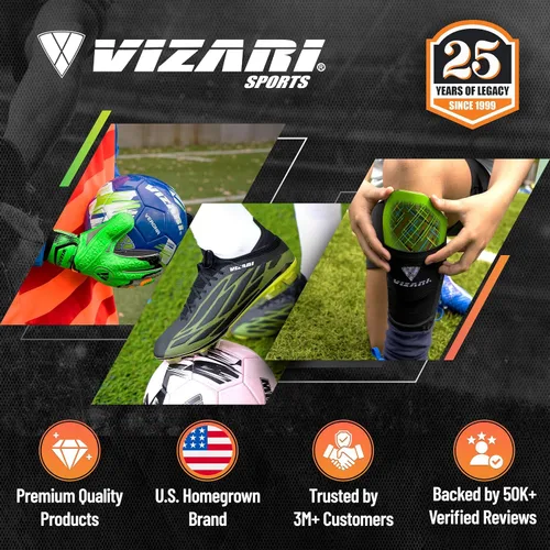 Miniatura 8 de Vizari USA Stealth - Botines de fútbol para niños y niñas, zapatos deportivos de fútbol para exteriores para niños pequeños, niños grandes, ligeros