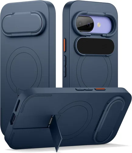 Miniatura 12 de SURITCH Funda para teléfono Google Pixel 9 Pro XL, compatible con MagSafe, funda protectora con cubierta de cámara y soporte de metal ajustable