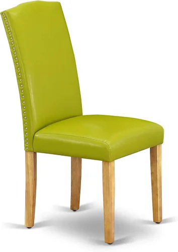 Miniatura 23 de East West Furniture DLEN3-BLK-69 - Juego de muebles de comedor de 3 piezas que contiene una mesa de comedor redonda con gotas y 2 sillas tapizadas
