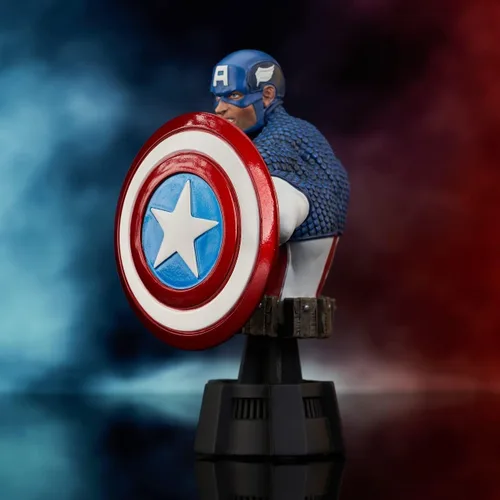 Miniatura 5 de Diamond Select Toys Marvel Comics: Capitán América busto de resina a escala 1:7, multicolor, 6 pulgadas
