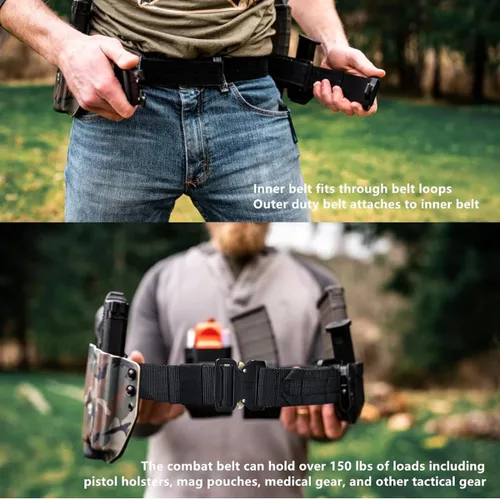 Miniatura 6 de Quick Release Buckle EC MOLLE Utility Belt 2in1 Tactical Heavy Duty Gun Belt Law Enforcement for Men Women