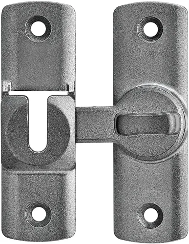 Miniatura 7 de 3 Paquetes Cerradura Gris para Puerta de Granero con Giro de 90/180 Grados, Protege la Privacidad - Pestillo de Seguridad para Puerta, Herrajes