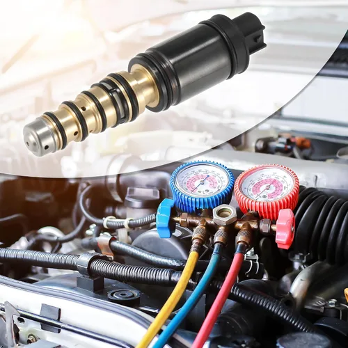 Miniatura 2 de X AUTOHAUX Válvula solenoide de control de compresor de aire acondicionado para auto para 6SES14C 7SES17C 7SEU17C Compresor para Toyota Corolla 1.8L