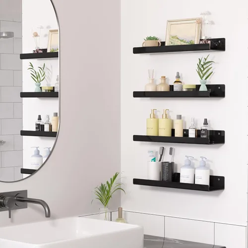 Miniatura 4 de upsimples Estantes acrílicos para decoración de pared, estante de exhibición de 15 pulgadas, organizador de perfumes para baño, dormitorio, sala
