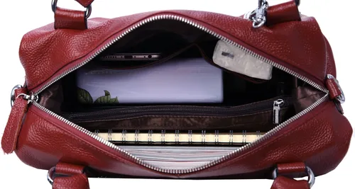 Miniatura 7 de Heshe - Bolsa de hombro de piel para mujer, con asa superior, bolsa cruzada