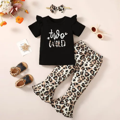 Miniatura 2 de Traje de bebé niña de 2 cumpleaños para niña de 2 años de edad, ropa de leopardo