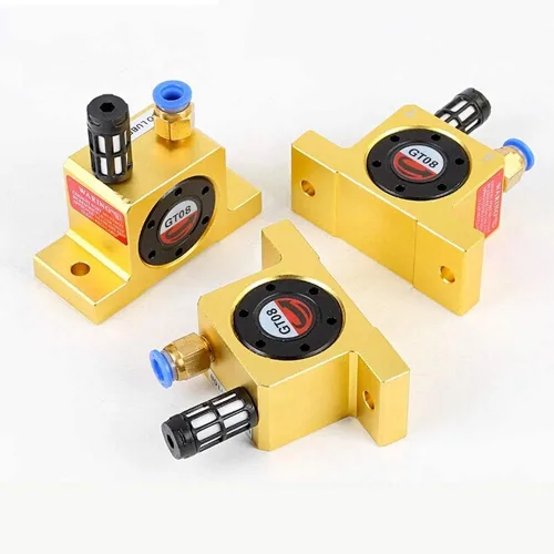 Miniatura 2 de G 1/8" vibradores de turbina neumática vibradores silenciosos de oro industrial para tolva Golden GT-8 silenciador libre