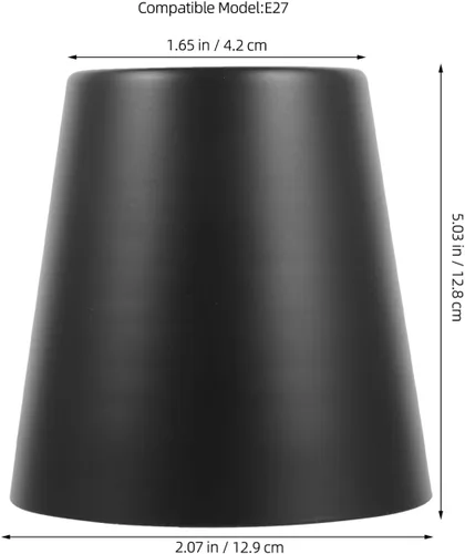 Miniatura 4 de Housoutil Pantalla de metal forjado de 5.07 x 4.96 x 4.96 pulgadas, pantalla colgante para lámpara colgante de interior para lámparas de mesa