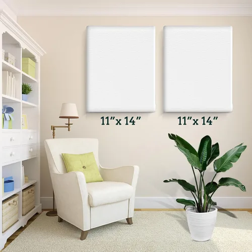 Miniatura 6 de ESRICH Lienzos 11x14 para pintar, paquete de 24 lienzos blancos en blanco para pintar – lienzos de algodón para pintura al óleo, acrílico y acuarela.