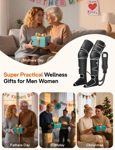 Miniatura 8 de ALLJOY Masajeador de piernas para circulación y alivio del dolor FSA, regalos para hombres, mujeres, papá, mamá, masajeador de piernas con calor