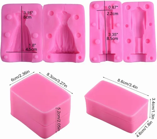 Miniatura 2 de 2 Uds 3D Novia y Novio Herramientas de Silicona para Hornear Fondant Molde de Chocolate Dulces Azúcar Artesanía Molde DIY Decoración de Pasteles