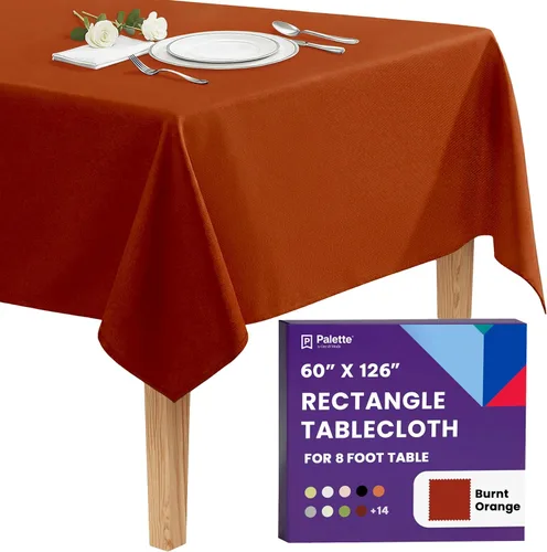 Miniatura 107 de Gee Di Moda - Mantel rectangular de 60 x 84 pulgadas – Mantel rectangular de poliéster lavable para mesa de 5 pies