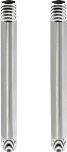 Miniatura 9 de GeilSpace Tubo de acero inoxidable de 1/2 x 4 pulgadas, boquilla de tubo 304 para tuberías y accesorios roscados estándar de 1/2 pulgada, tubo