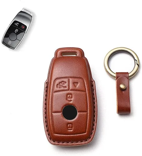 Miniatura 7 de SANRILY Funda de llave inteligente para Mercedes Benz Clase E C, Negro
