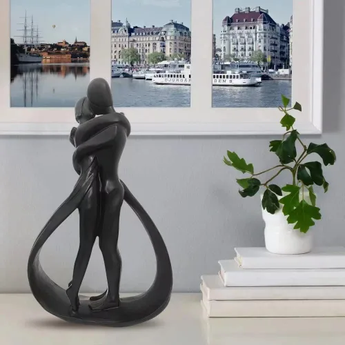 Miniatura 2 de Esculturas modernas de resina para parejas, decoración del hogar, regalo romántico para bodas, día de San Valentín y aniversarios, figura decorativa