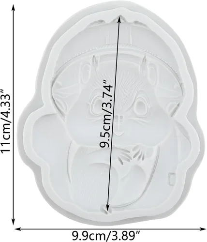 Miniatura 2 de Lingzhi Moldes de silicona para fondant de ardilla para decoración de pasteles, decoración de cupcakes, chocolate, caramelo, goma de azúcar, pasta