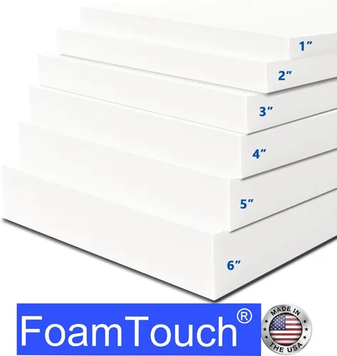 Miniatura 5 de FoamTouch Espuma azul de alta densidad de 4 pulgadas de grosor x 24 pulgadas de ancho x 72 pulgadas de largo, ideal para acolchado de espuma