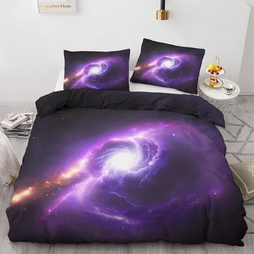 Miniatura 13 de Funda de edredón abstracta tamaño individual Juego de ropa de cama geométrica 2 piezas Funda de edredón con patrón de microfibra suave