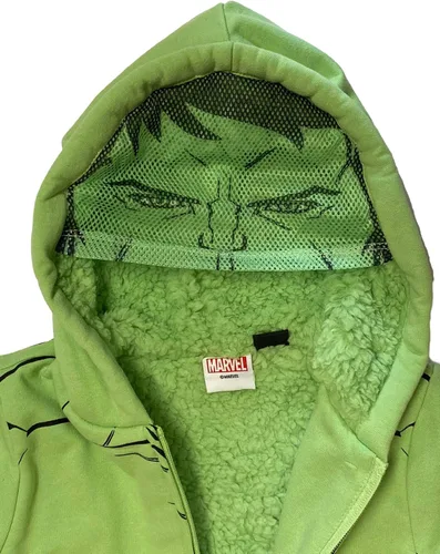 Miniatura 3 de Marvel The Incredible Hulk - Sudadera con capucha de forro polar Sherpa para niños