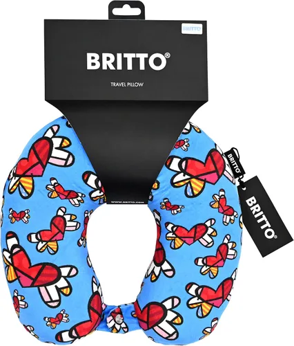 Miniatura 2 de BRITTO Romero - Almohada de cuello de espuma viscoelástica de viaje - corazones voladores