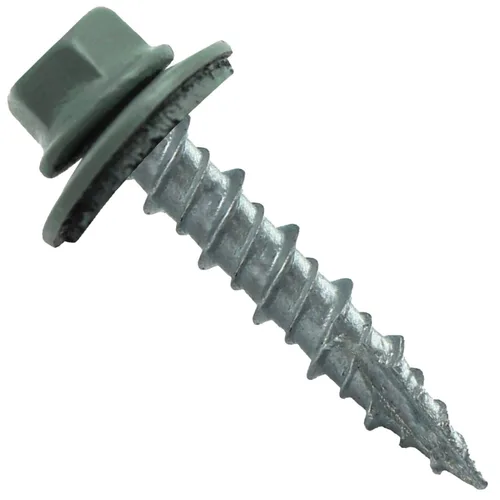 Miniatura 36 de Tornillos para techo de metal: (250) 10 x 1 sin pintura galvanizados con cabeza hexagonal para techo de chapa. Tornillos autoiniciados de metal