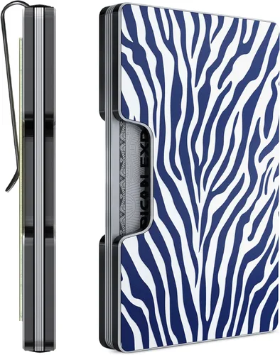 Miniatura 72 de Cartera de aluminio impresa 2.5D para hombres: clip delgado para dinero y tarjetero con barniz selectivo táctil. Bloqueo RFID mejorado, compacto