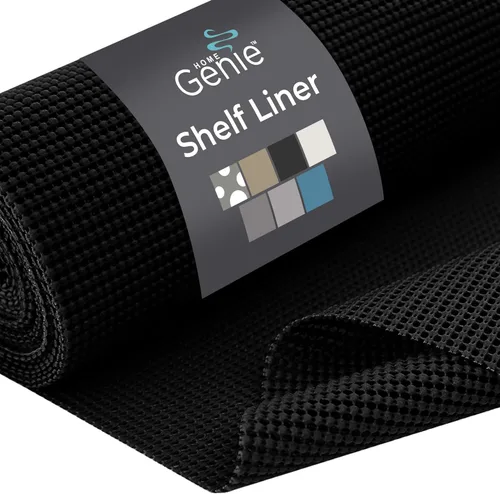 Miniatura 15 de HOME GENIE - Forro para estantes, cajones y armarios, duradero con fuerte agarre, 30.5 cm x 6 m, forros no adhesivos para proteger gabinetes de Gris