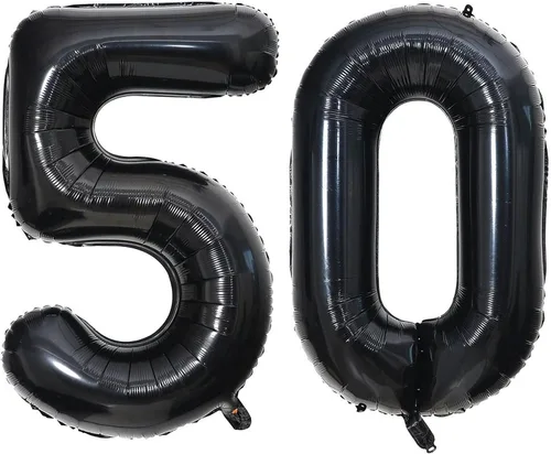 Miniatura 16 de Globos de 40 pulgadas negros con número 0 de helio, globos negros gigantes con número 0 para decoraciones de fiesta de cumpleaños, aniversario, baby