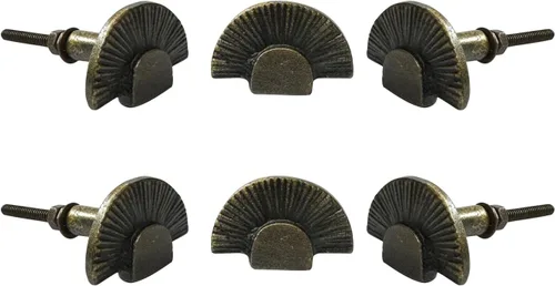 Miniatura 12 de Perilla Home Juego de 4 pomos antiguos – Zorro dormido decorativo – Asas de hierro artístico de diseñador – para tiradores de gabinete