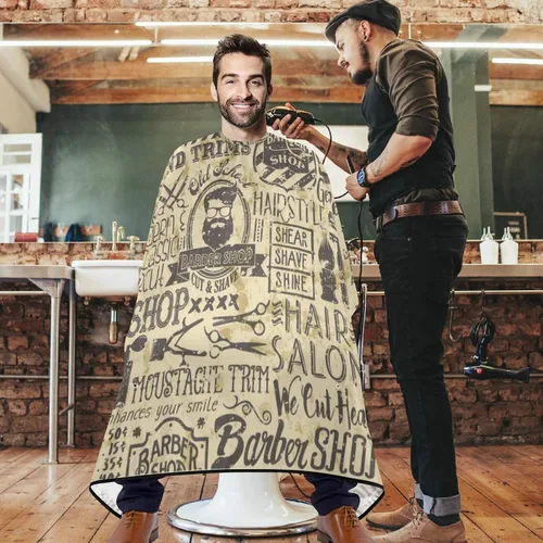 Miniatura 27 de visesunny Delantal profesional del cabo del peluquero del pelo del poliéster del pelo del salón del cabo delantal antiestático de la barba
