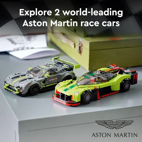 Miniatura 2 de LEGO Speed Champions Aston Martin Valkyrie AMR Pro y Vantage GT3 2 modelo coleccionable 76910 – Juego de autos de carreras y juguetes, incluye 2