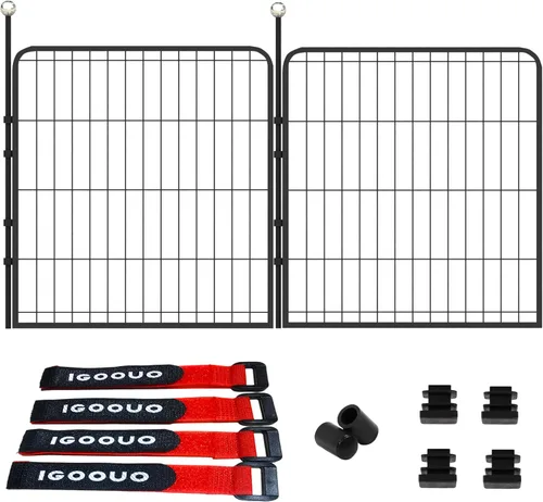 Miniatura 14 de Jaulas Portátiles para Perros y Corralito, Jaula de Metal de 32 Pulgadas para Perros Pequeños/Medianos, para Interior/Exterior, Correas
