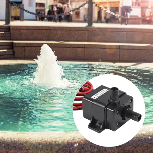 Miniatura 7 de DIANN Mini bomba de agua sumergible DC 12 V pequeña bomba de fuente (4.8 W 240 L/H) con tubo de 3.3 pies 0.315x0.394 in para fuente de acuario