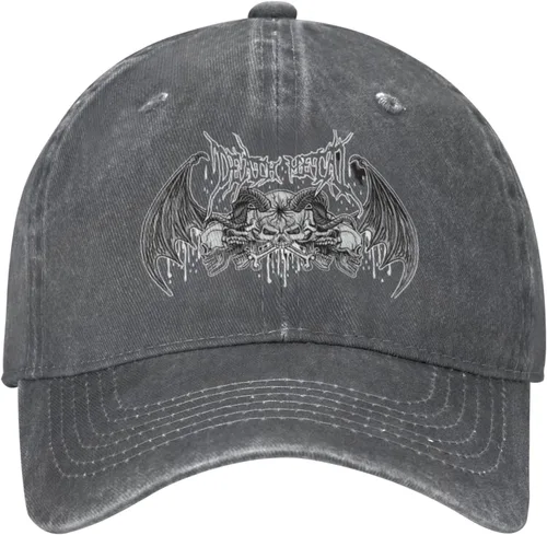 Miniatura 2 de Cowboy Hat Trendy Hats for Man and Women Djustable Four Season Outdoor Baseball Cap of Hell Skull with Angel Deep Heather