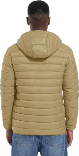 Miniatura 3 de MAGCOMSEN Chaqueta acolchada ligera con capucha para hombre, con cremallera completa, resistente al agua, acolchada, con forro
