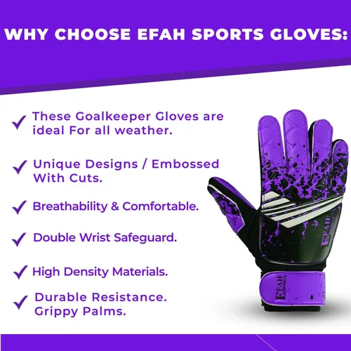 Miniatura 18 de Guantes de portero de fútbol para niños y jóvenes, guantes de portero de fútbol con agarres fuertes Verde